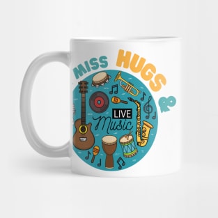 Retro I Miss Hugs And Live Music Mug